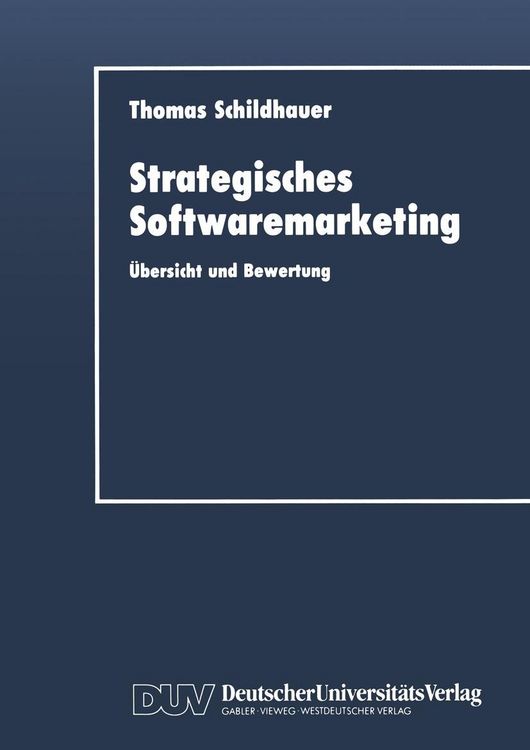 Produktbild: Strategisches Softwaremarketing
