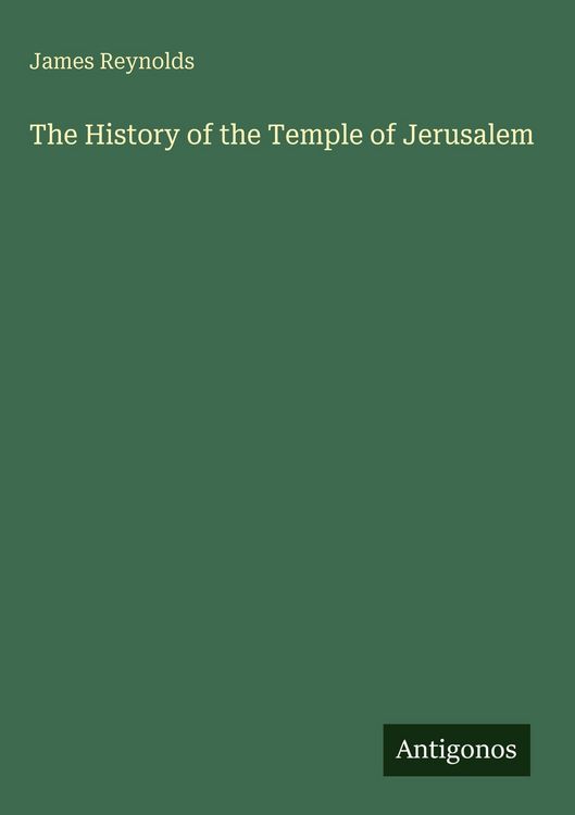 Produktbild: The History of the Temple of Jerusalem