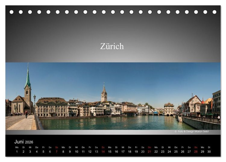 Produktbild: Panorama Schweiz (Tischkalender 2026 DIN A5 quer), CALVENDO Monatskalender