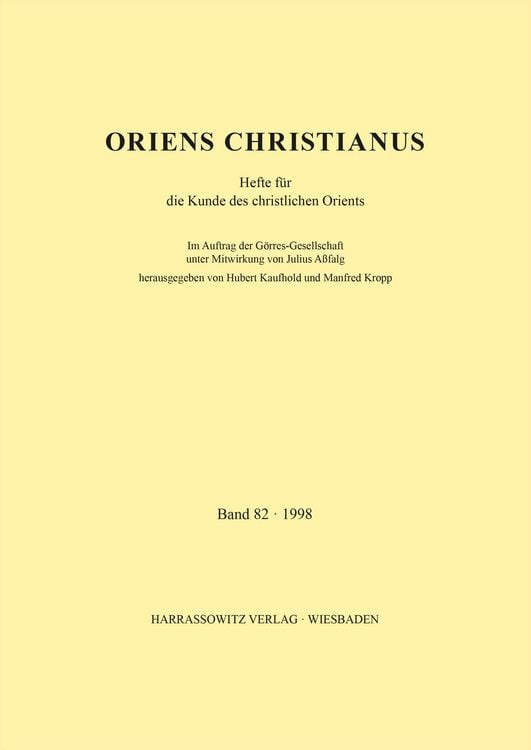Produktbild: Oriens Christianus 82 (1998)