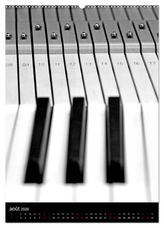 Produktbild: Au son du piano (Calendrier mural 2026 DIN A2 horizontal) calendrier de bureau