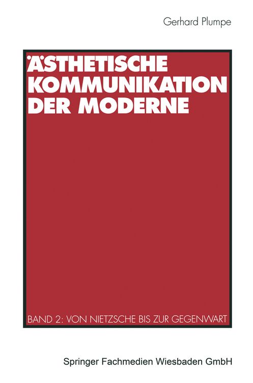 Produktbild: &Auml;sthetische Kommunikation der Moderne