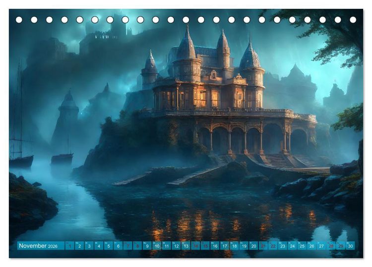 Produktbild: Visionen aus Atlantis (Tischkalender 2026 DIN A5 quer), CALVENDO Monatskalender