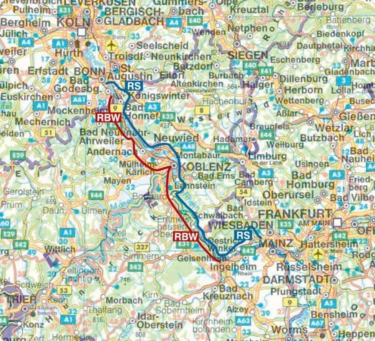 Produktbild: ROTHER Wanderf&uuml;hrer Rheinsteig - RheinBurgenWeg. 34 Etappen auf den Weitwanderwegen rechts und links des romantischen Mittelrheins