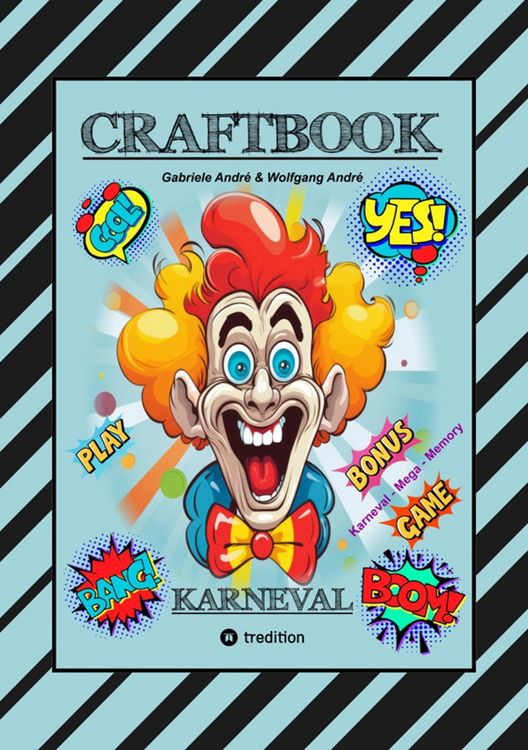 Produktbild: Craftbook - Bastelvorlage - Spiel - Karneval Mega Memory - Faschingsmotive - R&auml;tsel - Aufgaben - Ausmalvorlagen