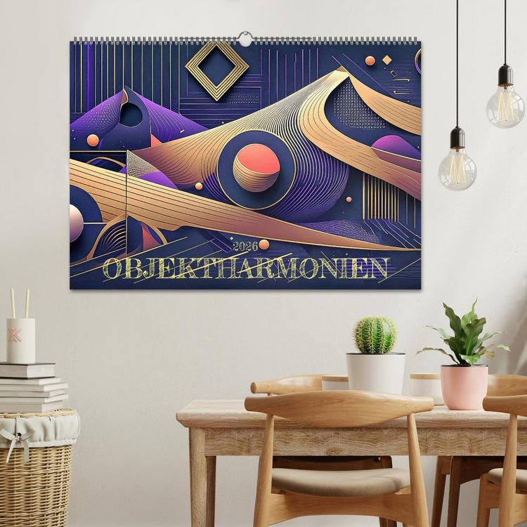 Produktbild: Objektharmonien (Wandkalender 2026 DIN A2 quer), CALVENDO Monatskalender