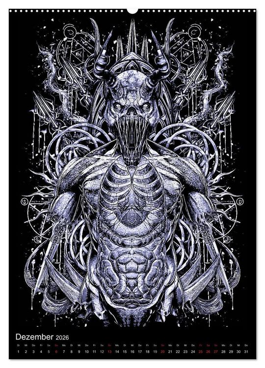 Produktbild: BLOODBOY/FEAR ILLUSTRATION (Wandkalender 2026 DIN A2 hoch), CALVENDO Monatskalender