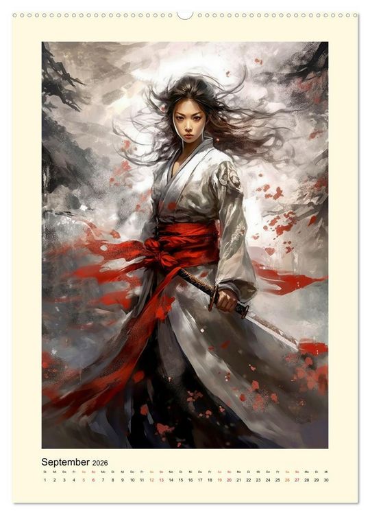 Produktbild: Samurai Amazonen (hochwertiger Premium Wandkalender 2026 DIN A2 hoch), Kunstdruck in Hochglanz