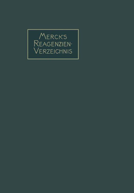 Produktbild: Merck&rsquo;s Reagenzien-Verzeichnis