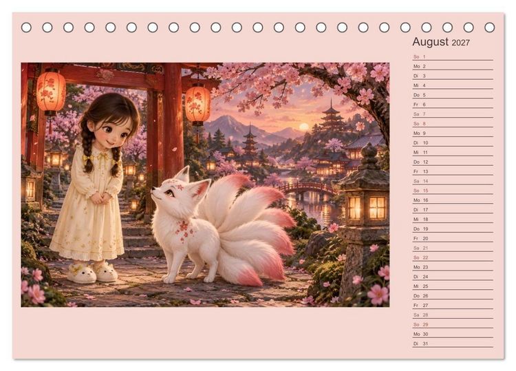 Produktbild: Mila und die Nacht der Fabelwesen (Tischkalender 2027 DIN A5 quer), CALVENDO Monatskalender