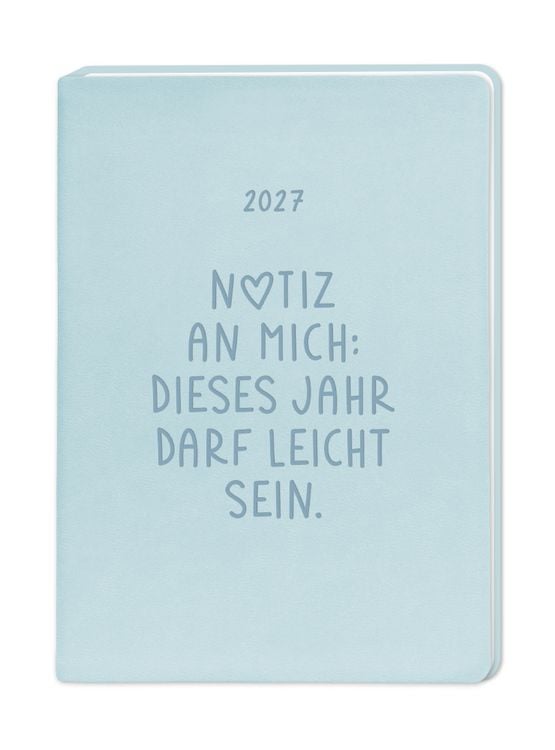 Produktbild: Terminplaner Lederlook 2027 Hellblau