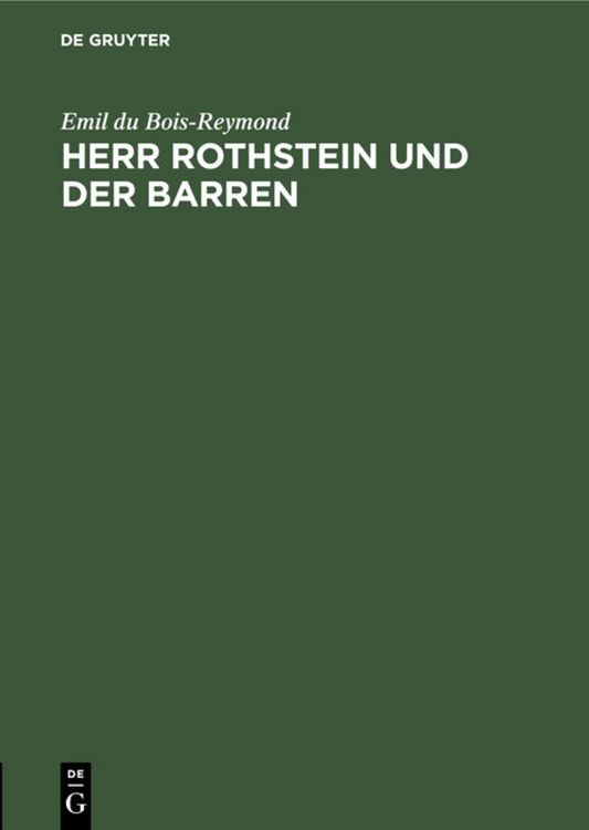 Produktbild: Herr Rothstein und der Barren