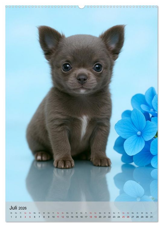 Produktbild: Chihuahua Diamonds &ndash; Magic Moments mit unseren sch&ouml;nsten Welpen aller Zeiten (Wandkalender 2026 DIN A2 hoch), CALVENDO Monatskalender