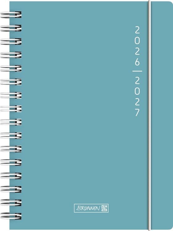 Produktbild: Sch&uuml;lerkalender 2026/2027 "Plain Blue" | A5, Kunststoff