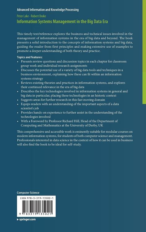Produktbild: Information Systems Management in the Big Data Era