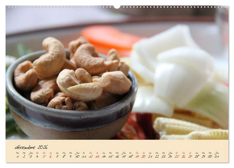 Produktbild: La cuisine Tha&iuml; (Calendrier mural 2026 DIN A2 vertical) calendrier de bureau
