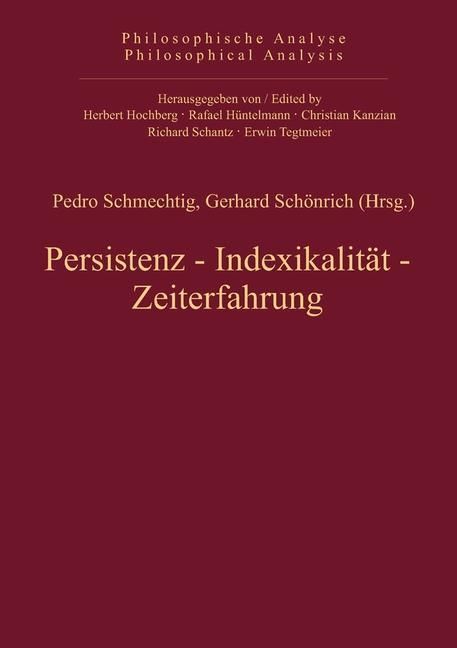 Produktbild: Persistenz, Indexikalit&auml;t, Zeiterfahrung