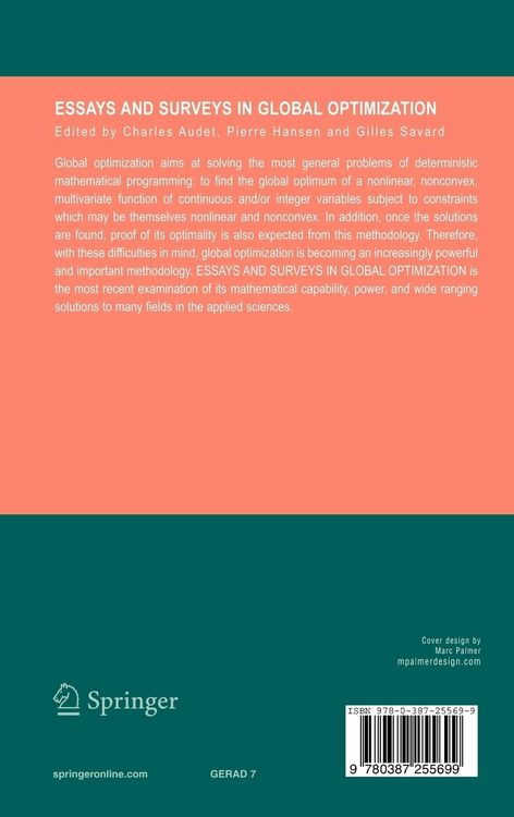 Produktbild: Essays and Surveys in Global Optimization