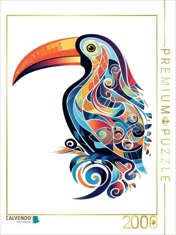 Produktbild: CALVENDO Puzzle Tukan im Tattoo Design | 2000 Teile Lege-Gr&ouml;&szlig;e 90x67cm Foto-Puzzle f&uuml;r gl&uuml;ckliche Stunden