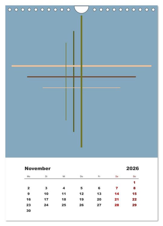 Produktbild: GeoArt - geometrische Formen (Wandkalender 2026 DIN A4 hoch), CALVENDO Monatskalender