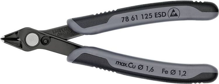 Produktbild: Knipex-Werk Pr&auml;z.-Schneidzange 78 61 125 ESD