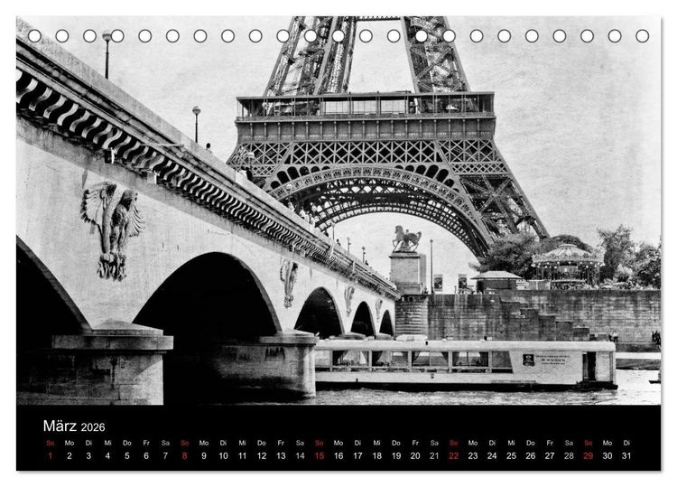 Produktbild: Streifzug durch Paris (Tischkalender 2026 DIN A5 quer), CALVENDO Monatskalender