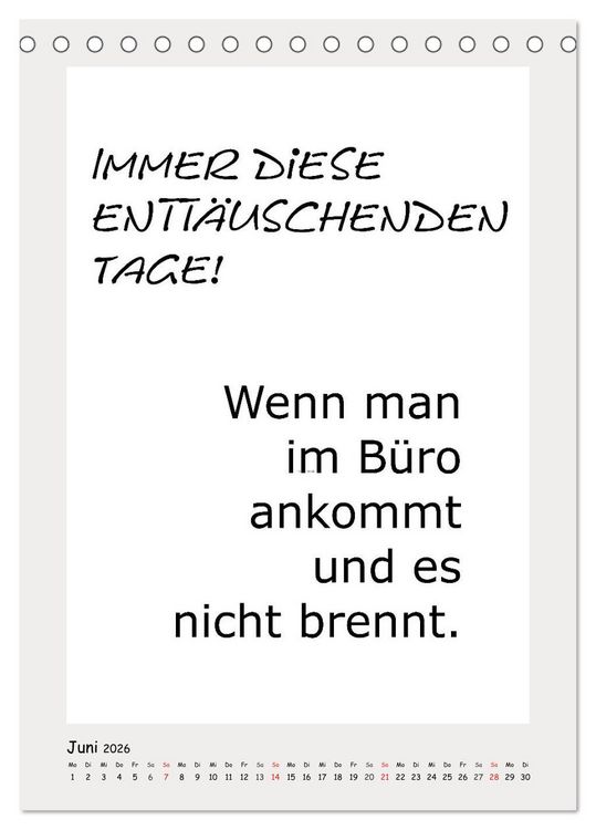Produktbild: Spr&uuml;chekalender. Witziges f&uuml;rs B&uuml;ro (Tischkalender 2026 DIN A5 hoch), CALVENDO Monatskalender