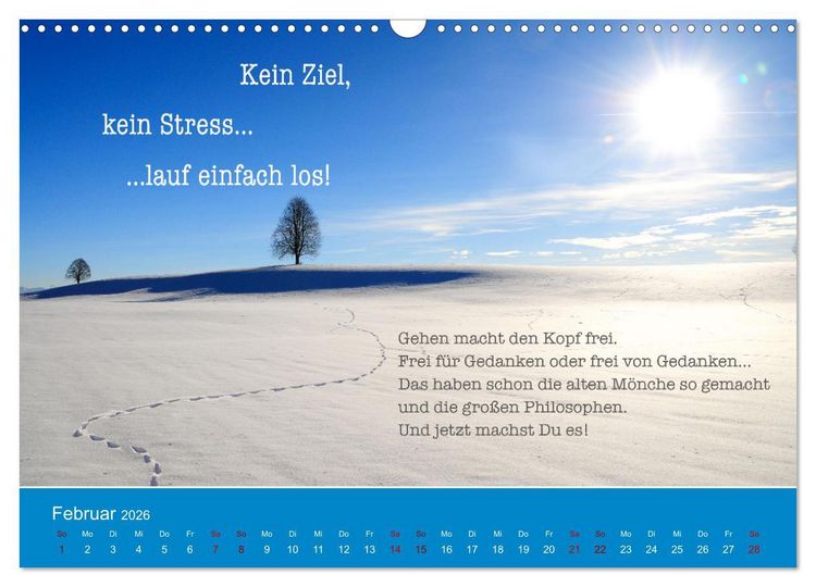 Produktbild: Pfl&uuml;ck Dein Gl&uuml;ck &ndash; Kleine Weisheiten f&uuml;r den Alltag (Wandkalender 2026 DIN A3 quer), CALVENDO Monatskalender