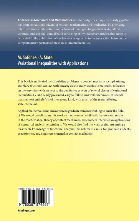 Produktbild: Variational Inequalities with Applications