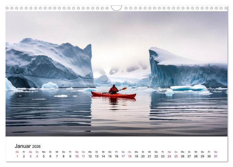 Produktbild: Kajak Erlebnisse (Wandkalender 2026 DIN A3 quer), CALVENDO Monatskalender