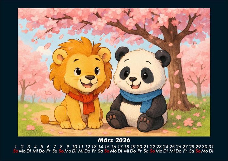 Produktbild: Buschi und Pippin - Abenteuer in Asien 2026 Fotokalender DIN A5