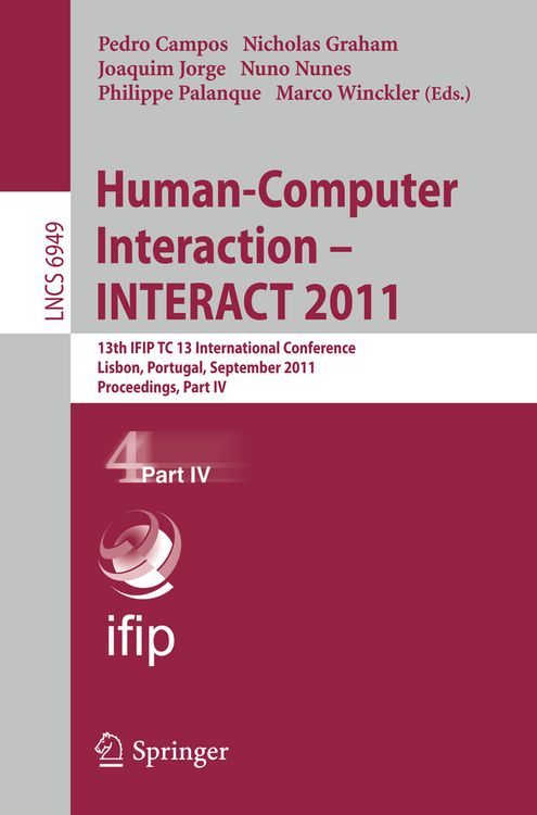 Produktbild: Human-Computer Interaction -- INTERACT 2011