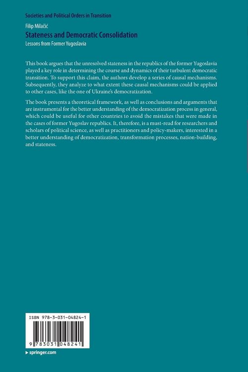 Produktbild: Stateness and Democratic Consolidation