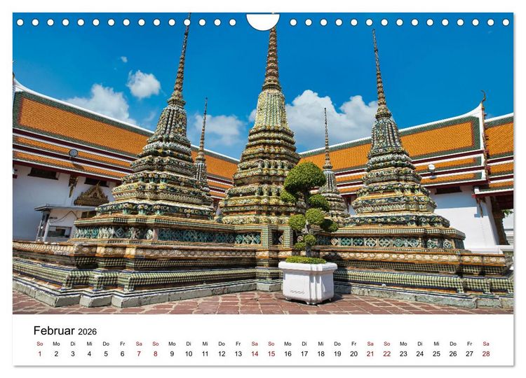 Produktbild: Buddhistische Tempel Thailand (Wandkalender 2026 DIN A4 quer), CALVENDO Monatskalender