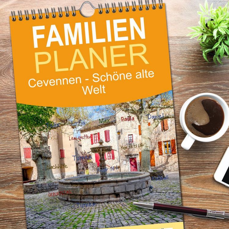 Produktbild: Familienplaner 2026 - Cevennen - Sch&ouml;ne alte Welt mit 5 Spalten (Wandkalender, 21 x 45 cm) CALVENDO