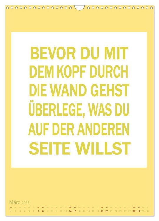 Produktbild: Memo an mich (Wandkalender 2026 DIN A3 hoch), CALVENDO Monatskalender