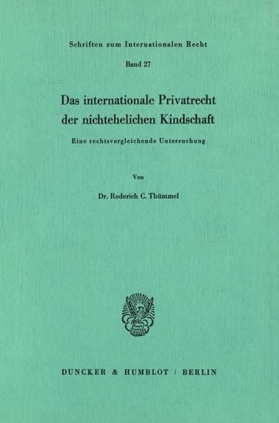 Produktbild: Das internationale Privatrecht der nichtehelichen Kindschaft.