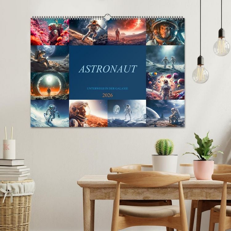 Produktbild: Astronaut - Unterwegs in der Galaxie (Wandkalender 2026 DIN A2 quer), CALVENDO Monatskalender