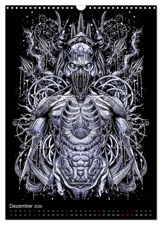 Produktbild: BLOODBOY/FEAR ILLUSTRATION (Wandkalender 2026 DIN A3 hoch), CALVENDO Monatskalender