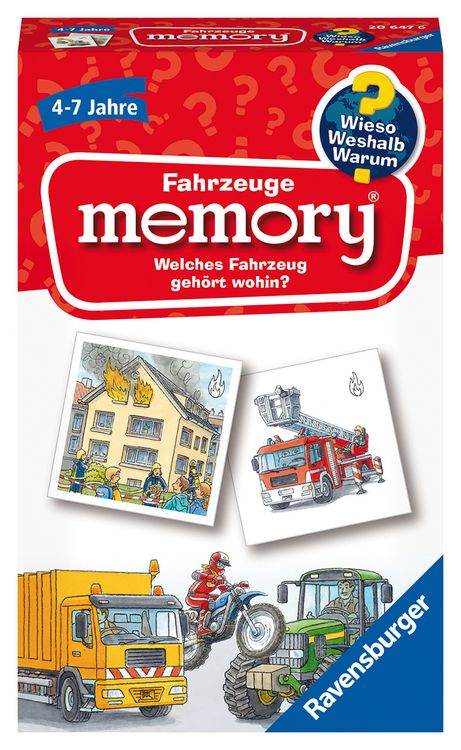 Produktbild: Wieso? Weshalb? Warum? Fahrzeuge memory&reg; - Reisespiel ab 4 Jahre