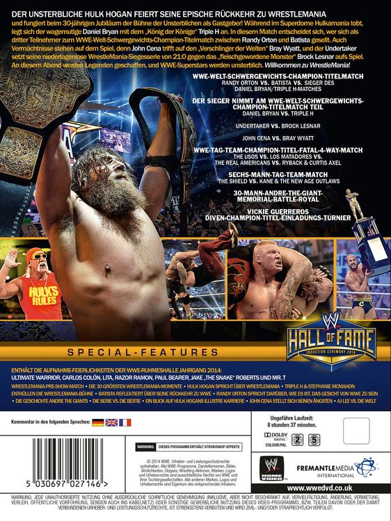 Produktbild: WrestleMania 30 [3 DVDs]