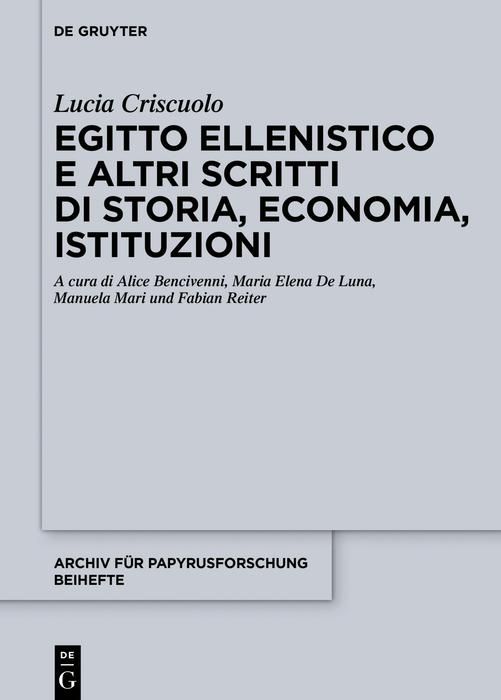 Produktbild: Egitto ellenistico e altri scritti di storia, economia, istituzioni