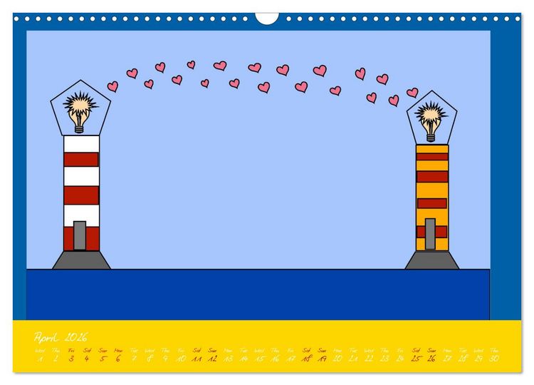 Produktbild: Lighthouse lights my way (Wall Calendar 2026 DIN A3 landscape), CALVENDO 12 Month Wall Calendar