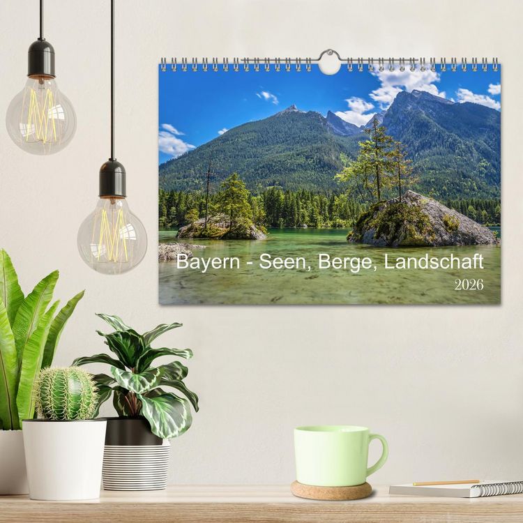 Produktbild: Bayern - Seen, Berge, Landschaft (Wandkalender 2026 DIN A4 quer), CALVENDO Monatskalender
