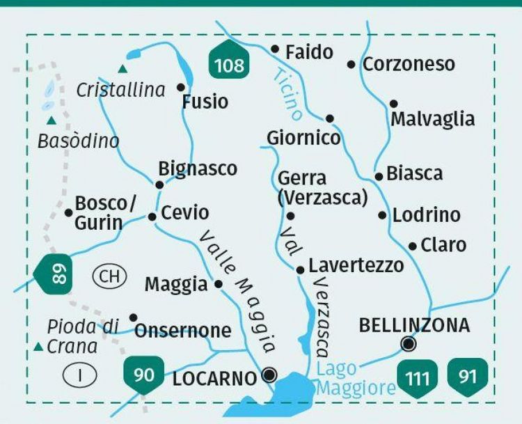 Produktbild: KOMPASS Wanderkarte 110 Valle Maggia, Val Verzasca 1:40.000