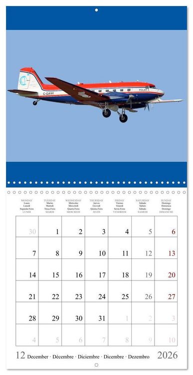 Produktbild: Gayde, F: Airplanes in the blue sky (Wall Calendar 2026 12 &times;