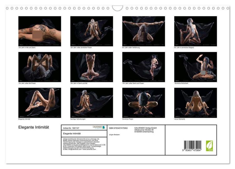 Produktbild: Elegante Intimit&auml;t (Wandkalender 2026 DIN A3 quer), CALVENDO Monatskalender