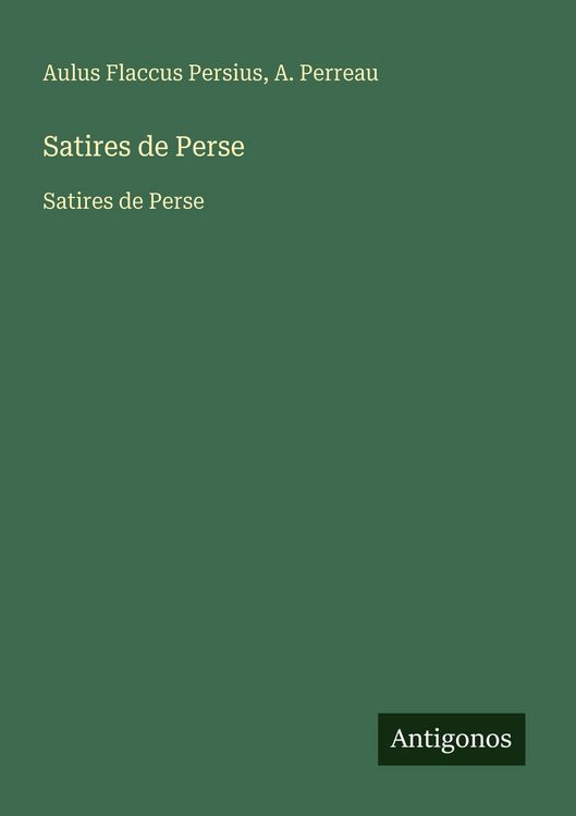 Produktbild: Satires de Perse