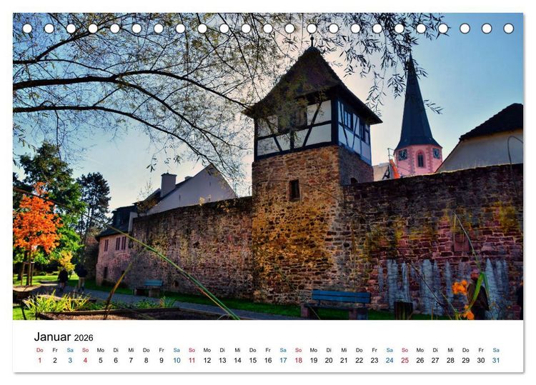 Produktbild: Michelstadt - Fachwerkromantik im Odenwald (Tischkalender 2026 DIN A5 quer), CALVENDO Monatskalender