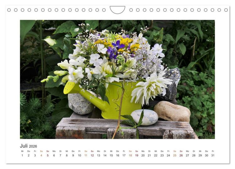 Produktbild: Blumen, Bl&uuml;ten, Dekoliebe (Wandkalender 2026 DIN A4 quer), CALVENDO Monatskalender